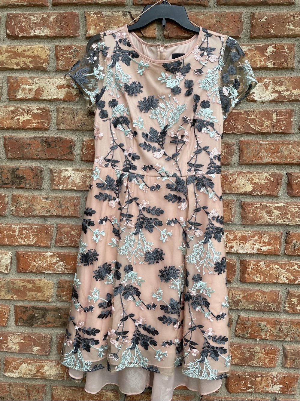 ADRIANNA PAPELL Embroidered Dress